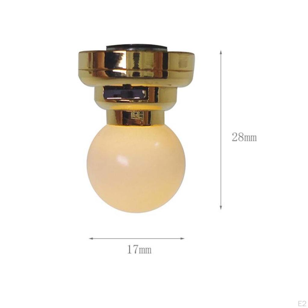 1:12 Dollhouse Ceiling LED Lamp Furniture Mini Ligh Simulation for Photo Props