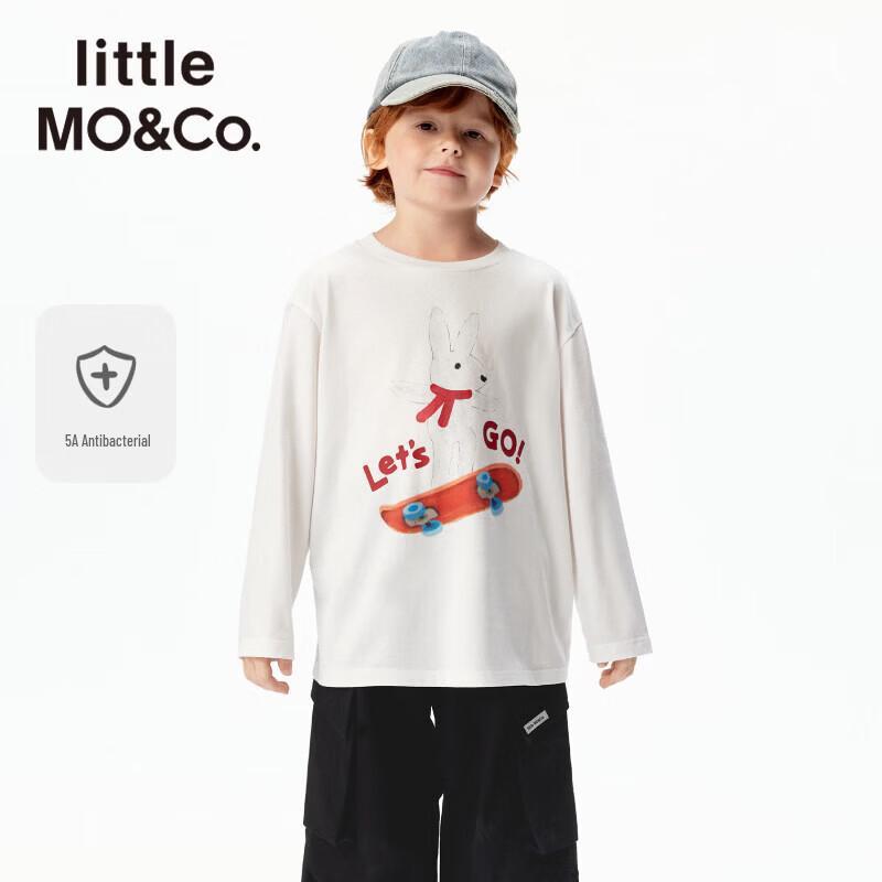 Little MO&Co. 5A Antibacterial Cotton Unisex Rabbit Print Long-Sleeve Tee 160