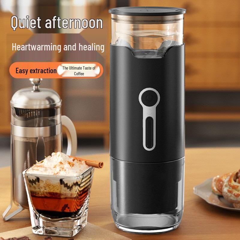 Compact Automatic Travel Espresso Machine with Pump Pressure