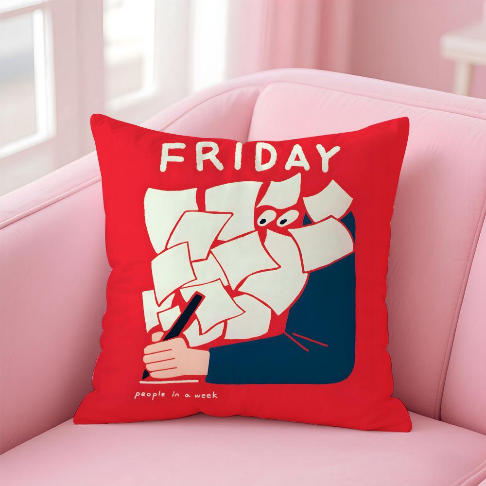 People Living In a Frame Cushion Cover Comfortable Reversible Pillow Cover Ideal for Car Sofa Bedroom & Beyond