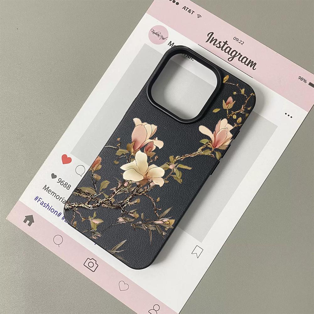 Cute Floral Art Phone Case For IPhone 17 Air 11 16 13 Pro 15 14 12 Pro Max Case 16E 15 Plus Aesthetic Protective Soft Cover