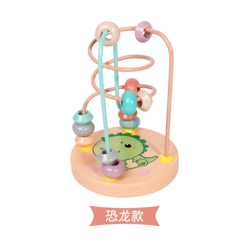 Maluch Labirynt z Koralików Zabawka Matematyczna Drewniana Mini Kółka Roller Coaster Abakus Dzieci Montessori Wczesna Nauka Edukacyjna Prezent dla Dzieci