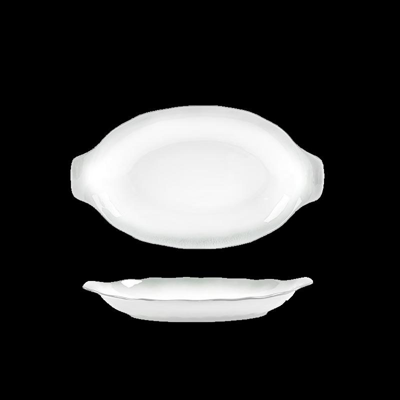 Kangmo Nordic 'Smoky Rain Illusion' 12-inch Ceramic Fish Plates (2-pack)