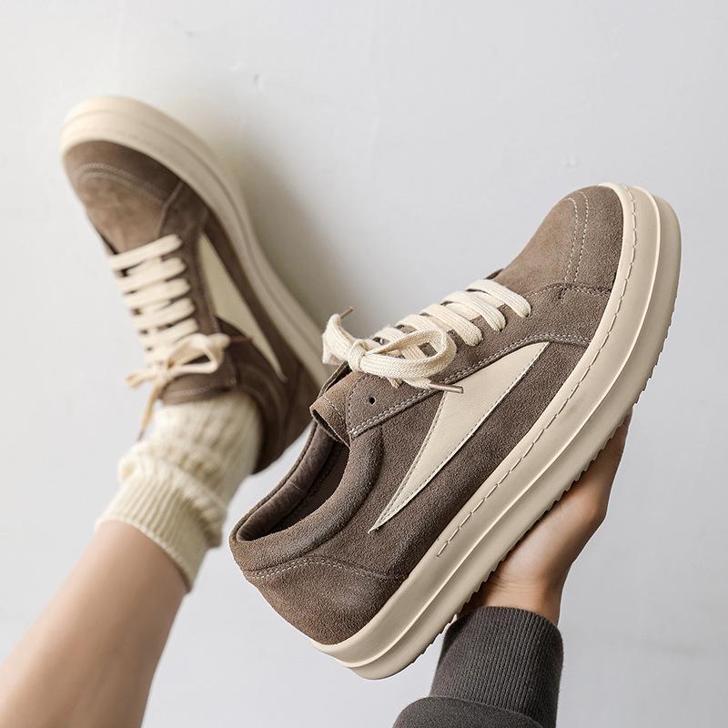 

Весенние замшевые кроссовки на платформе Dexun 2024 для мужчин и пар - Повседневный, спортивный дизайн, увеличивающий рост 38 коричневый