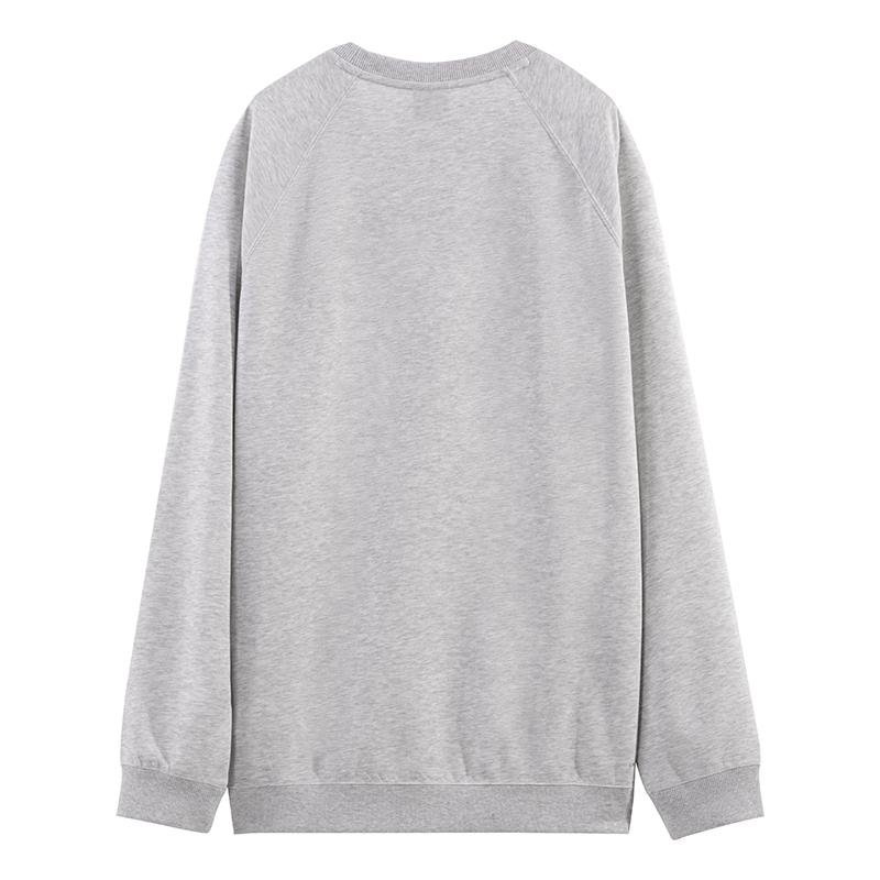 Li Ning Sweatshirts Unisex New Light Heather Gray Crew Neck Moderate AWDVH03-2