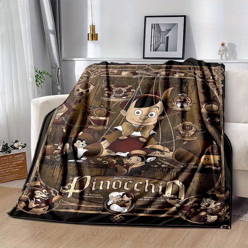 

1pc, Pinocchio-Inspired Home Decor Blanket, Cozy Flannel Blankets for Bedroom, Living Room, Travel, Camping 80x120cm