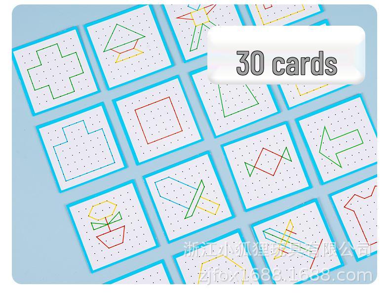 Montessori Wooden Nail Board - Educational Toy for Early Math and Geometry Learning