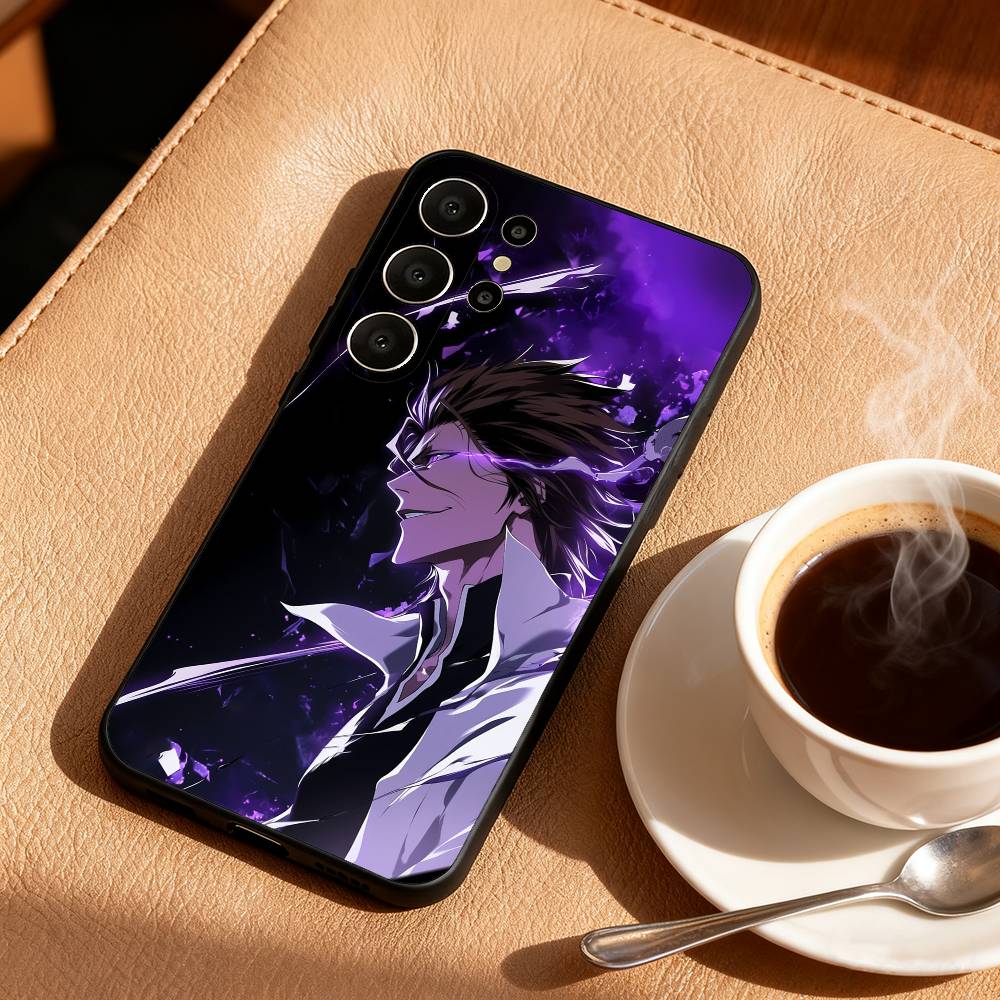 B-Bleach Anime Aizen Phone Case For Samsung S26,S25,S24,S21,S22,S23,S30,Ultra,S20,FE,Lite,10,9,Black Cover