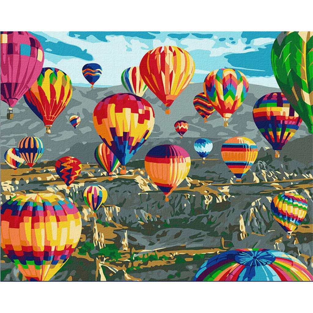 Malowanie Po Numerach Z Ramą Obrazy Do Malowania - Balonowe Niebo 50X40 Cm