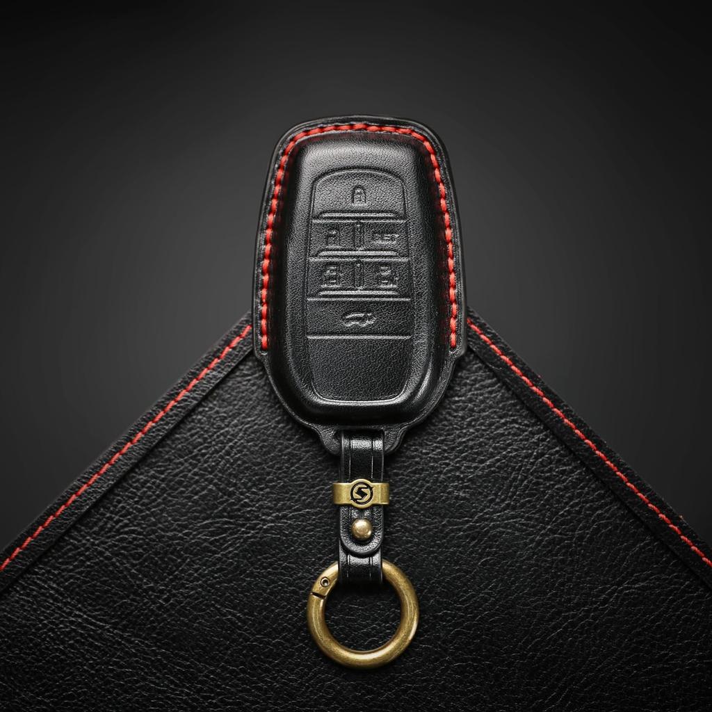 [smasol] Premium Genuine Leather Smart Key Cover Case for New Alphard (40 Series, 30 Series, Late Model VOXY90, Noah, 90 Series), and Vellfire (Alphar