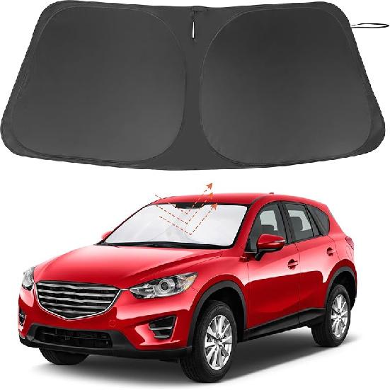 TINGLU Sun Shade For Tesla Model X Tesla X 2016-2024 2025 Accessories Windshield Sun Shade Window Shade UV Rays Protection Sun Visor Cover With