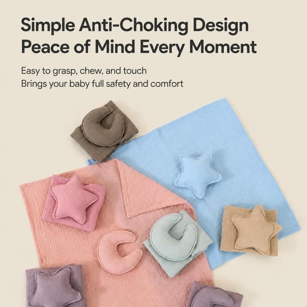 A Class Baby Comfort Blanket Star Moon Shape Baby Lovey Doll Teething Baby Comfort