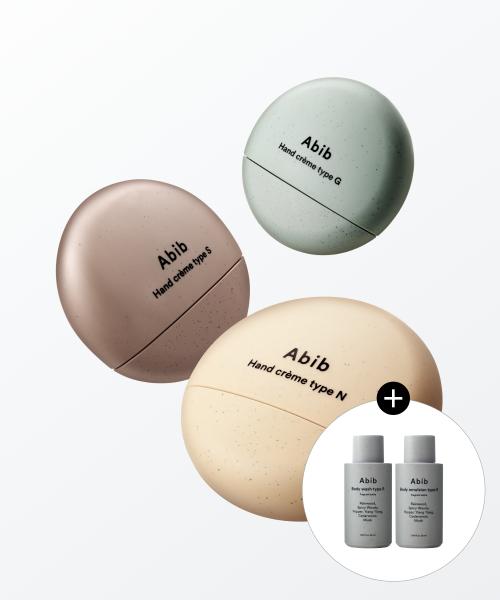 

Abib [choose 2 Of 3] Hand Cream 50ml + Body Miniature Duo Gift type N/type N