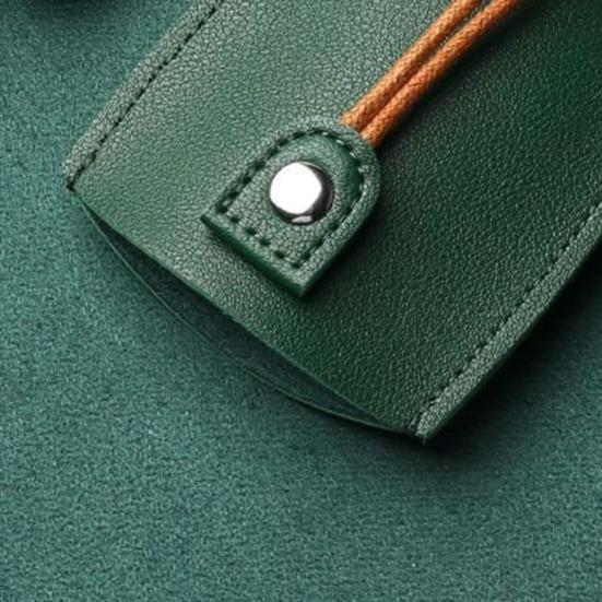 2Pcs Key Holder Pull-Out Key Case Protective Keychain Pendant Faux Leather Hidden Key Chain