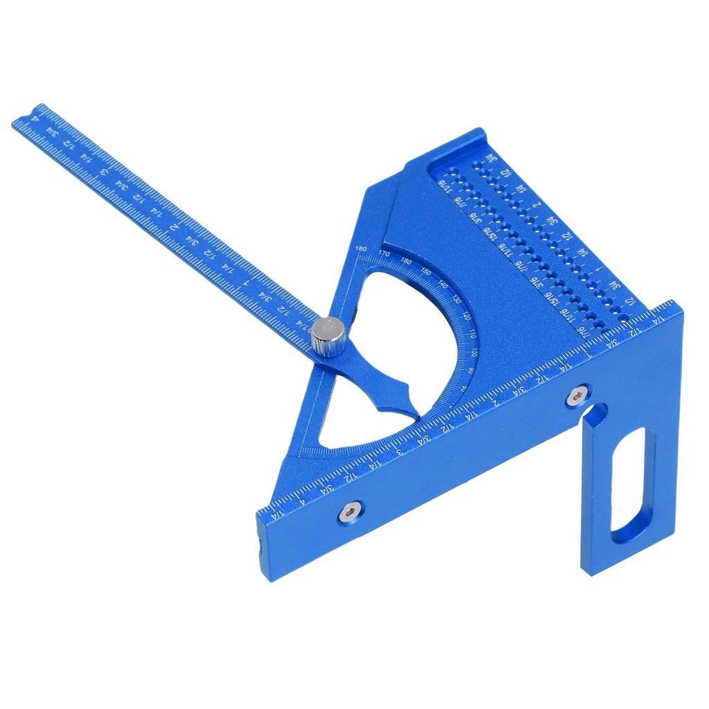 3D Woodworking Angle Ruler Half Round Triangular Ruler Multi Angle Measuring Protractor 0-180 Degree