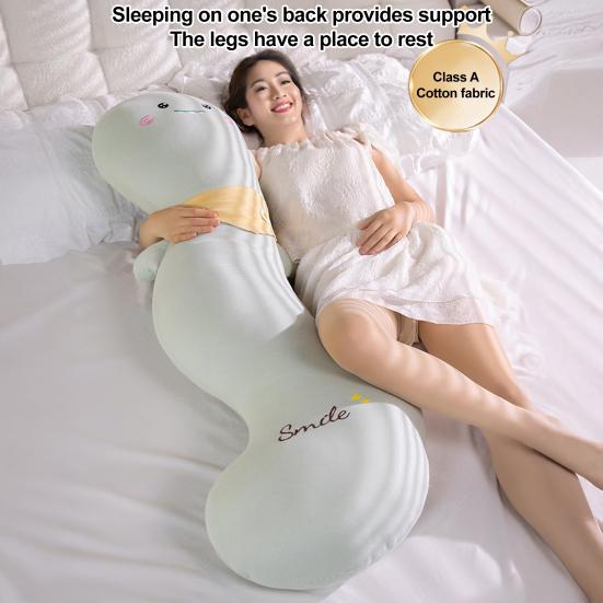 Long Body Pillow Ergonomic Curve Pillow Cute Side Sleeping Support Soft Animal Shapes Plush Doll for Kids Adult