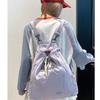 Fashion niche design women's casual backpack college wind lightweight drawstring nylon backpack