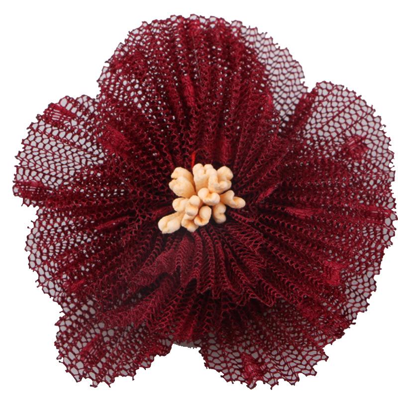 Korean Handmade Yarn Flower Hair Accessories for Children