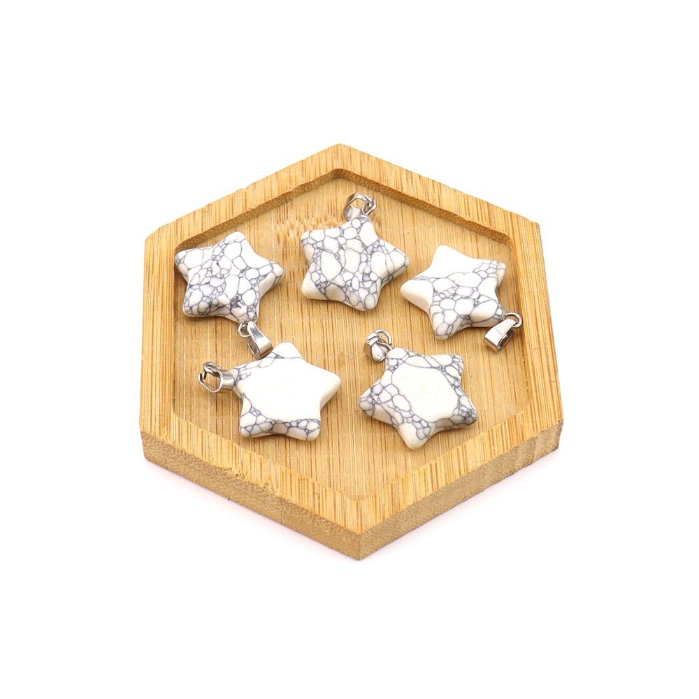 Agate Star Pendant Necklace Jewelry Powder Crystal Necklace Fashion Valentine'S Day Gift 20 * 6