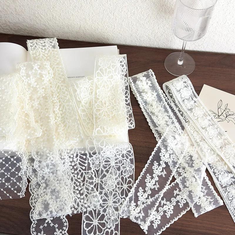 Retro Lace Long Strip Silk Scarf Headband Hair Ring Hair Rope Womans Tied Hair Turban Ribbon Lady Headdress Multifunctional Belt