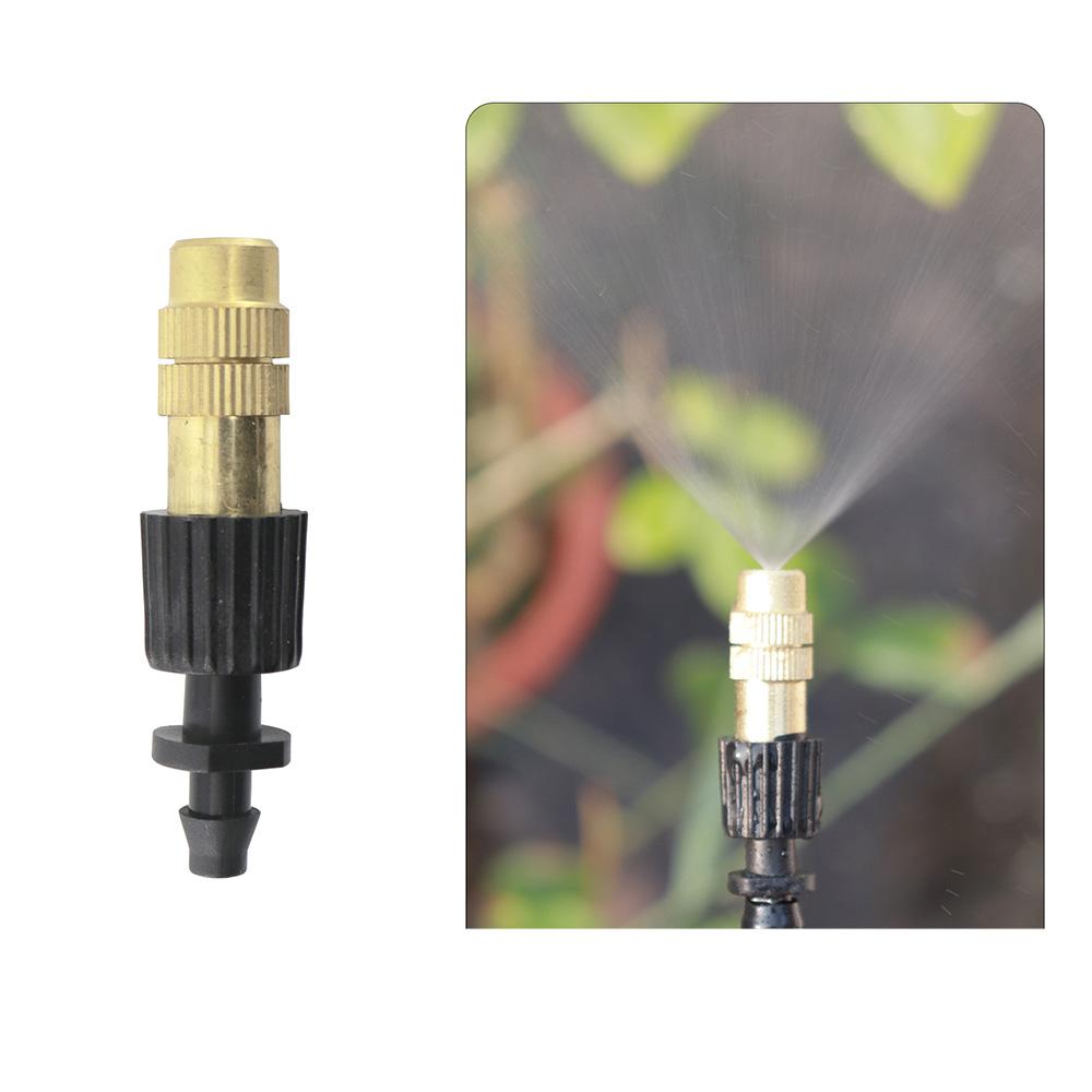 10PCS 4/7PVC Outdoor Misting Cooling System Kit with 1/4" Brass Adjustable Atomizer Sprinkler Heads