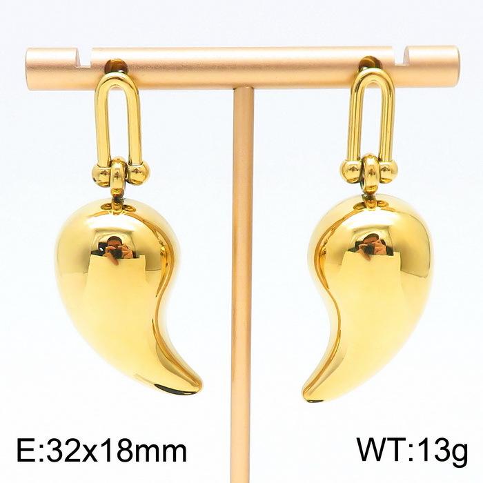 Earrings Fashion Simple Tears Eyes Earrings Temperament Versatile Glossy Comma Hollow Earrings