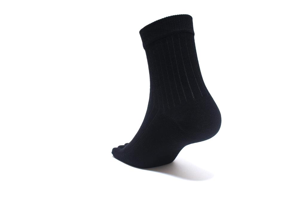Finger for Outdoor Set Sizes Men's Five-Toe Socks, Cotton, Ankle-Length, Crew-Length, Sports, Activities, Trekking, 5-Pair (Black (5 Pairs) - 97BK,