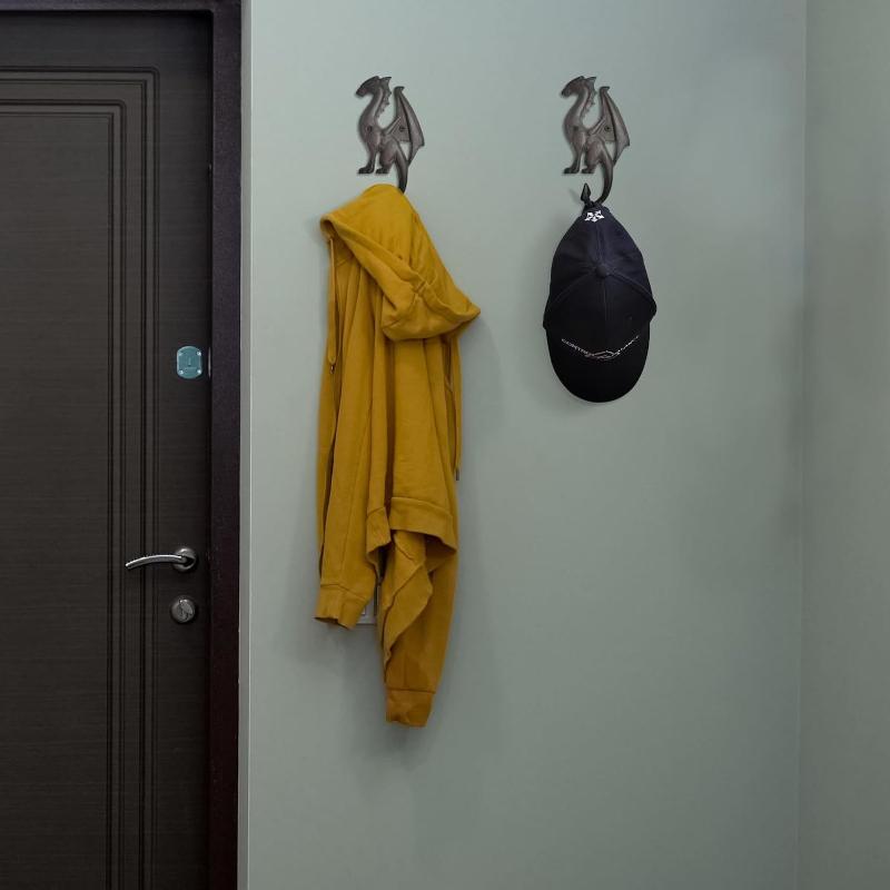 Sleek Metal Dragon Hook Set Minimalist Hanging Rack for Home Office Decor