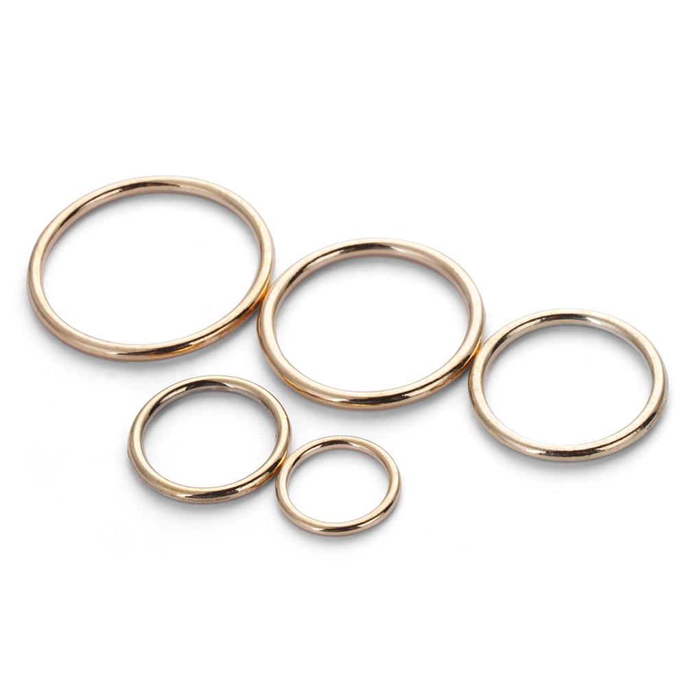 10Pcs Metal O Ring Silver Gold Metal Buckle Bag Parts Sewing Accessories Durable DIY Craft Supplies Backpack Belts Decor