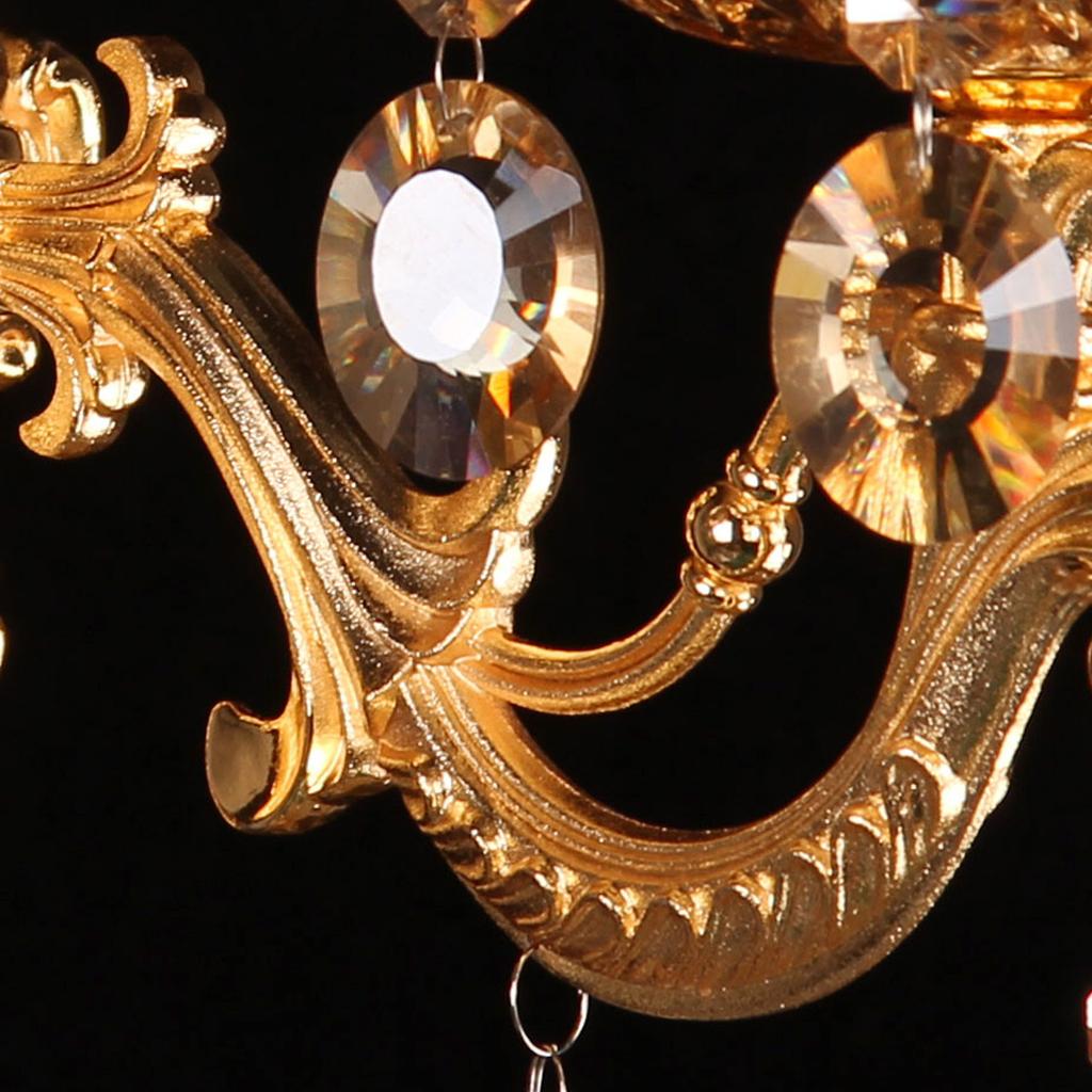 European Style E14 Candle Crystal Zinc Alloy Wall Lamp Mirror Front Bedside Bedroom Aisle Decoration Lights