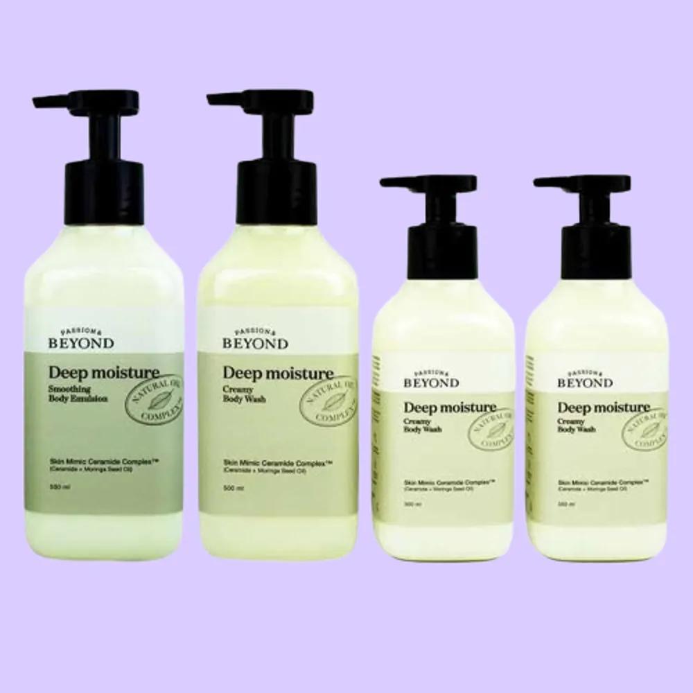 Fragrant Perfume Body Wash Large Size BEYOND Deep Moisture Smoothing Lotion Creamy 4-Piece Set