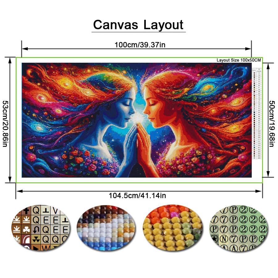 Fantasy Goddess Large Size Diamond Painting Diy Full Square Round Drill Rhinestone Embroidery Beautiful Woman Mosaic Cross Stitch Kits Wall Decor