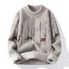 Men S Thick Warm Crew Neck Knitted Sweater For Winter