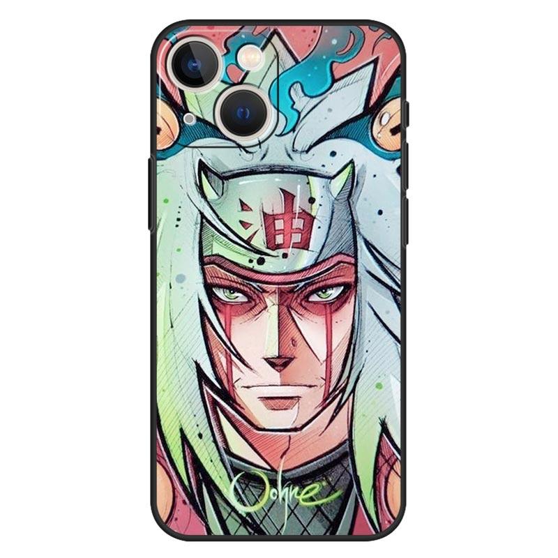 Phone Case for iPhone 11 13 12 Pro Max 13mini XR X XSmax 8 7 6 6s 12mini 5 5s Cover Silicone Bumper Naruto Kakashi and Jiraiya
