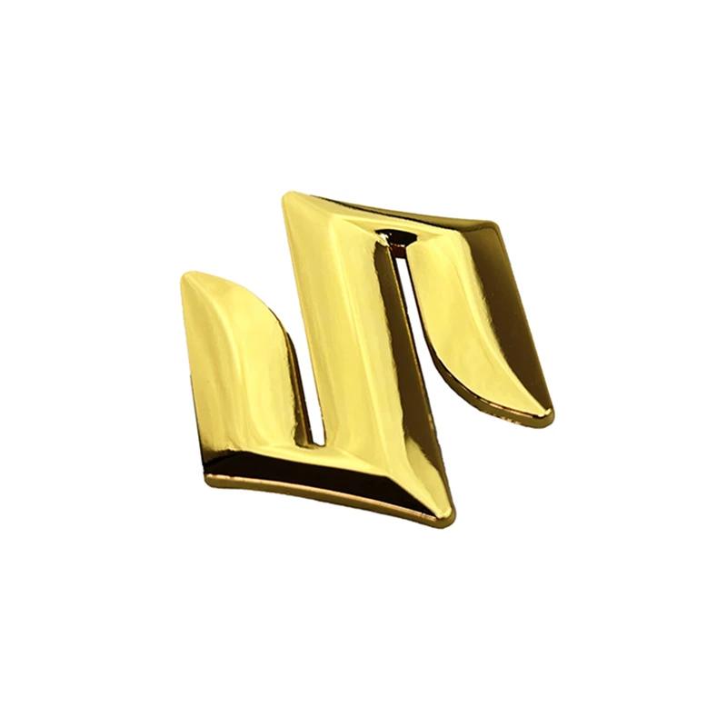 HECQ4 4.45cm Metal Car Steering Wheel Logo Badge Sticker for Suzuki Swift Jimny Grand Vitara Alto SX4 Alivio Samurai Emblem Decoration