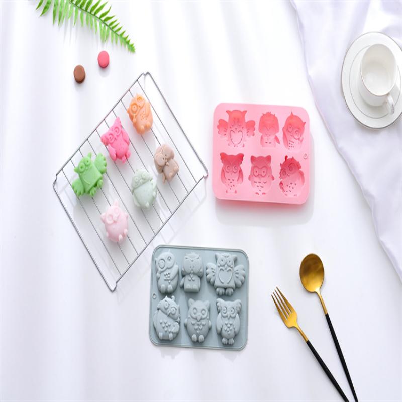 3D Owl Silicone Molds For Cake Gummy Jello Ice Cube Soap Mold Crayon Cake Decoration Soap Molds Silicone Baking Mould