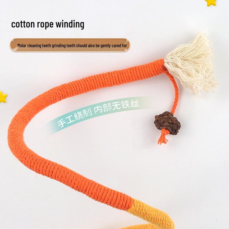 Catnip Chew Rope & Teasing Stick: Self-Entertainment & Teeth Grinding Toy for Cats