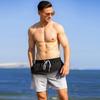 Men Beach Shorts Gradient Contrast Color Drawstring Elastic Waist Casual Daily Wear Pockets Thin Knee Length Summer Shorts Men V