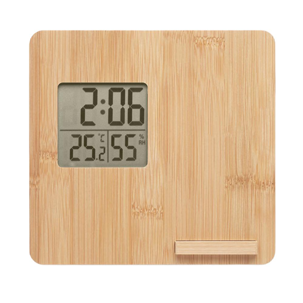 MidOcean Bamboo Digital Desk Clock