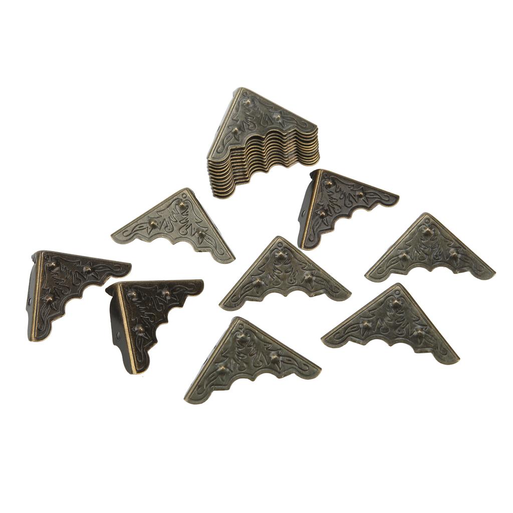 50Pcs Metal Corner Protector Retro Style Wide Application Durable Metal High Hardness Corner Guards for Wooden Box Case