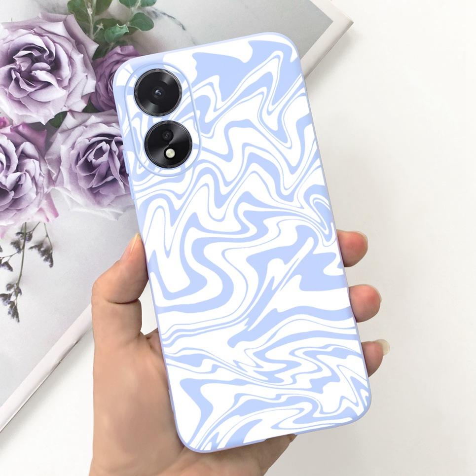 For Oppo A78 4G CPH2565 Cover Cute Astrinaut Black Cat Flower Liquid Silicone Phone Case For OPPO A78 5G Oppo A38 CPH2579 Bumper