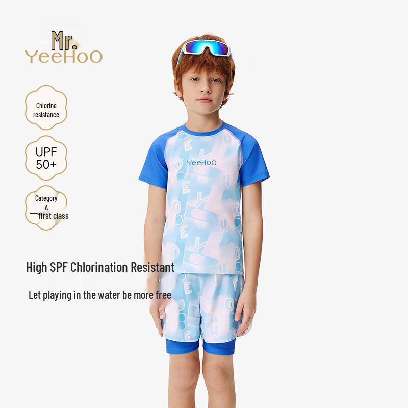 YEEHOO Boys  UV Protection Split Swimsuit 140