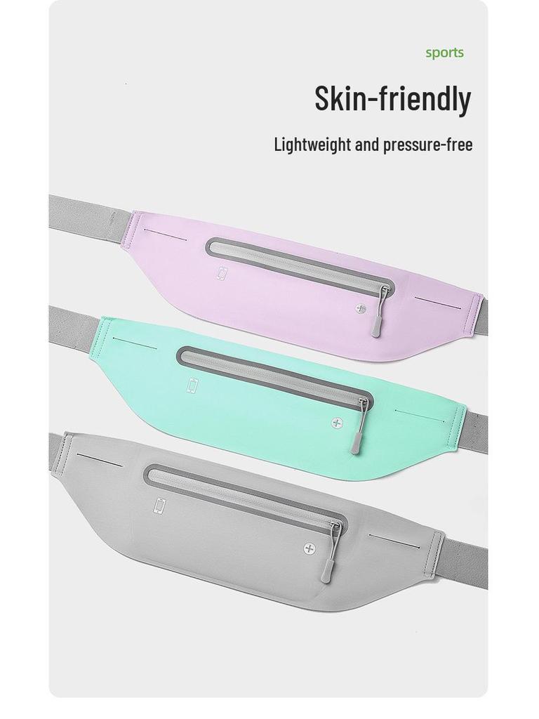Unisex Waterproof Sports Running Waist Bag - Lightweight & Invisible Fitness Phone Belt