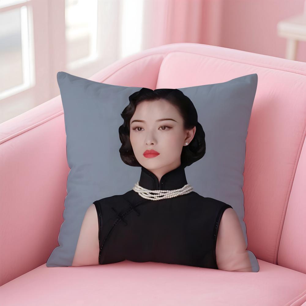 Fashion and Elegant  Chinese Actress NNi Ni Cushion Cover Pillow Case Soft Friendly Fabric  Concealed Zipper