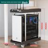 Multi-layer Mobile Storage Rack with Brakes for Office/Home