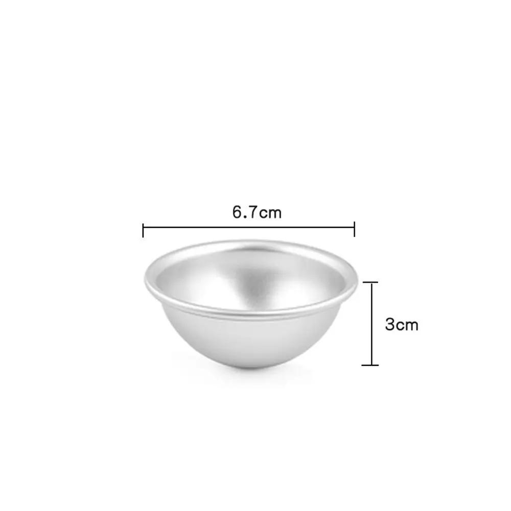 Kitchen Tool Daifuku Dessert Mold Pan Tin Baking Snowball 3D Aluminum Ball Mochi Mold Cake Pastry Mould