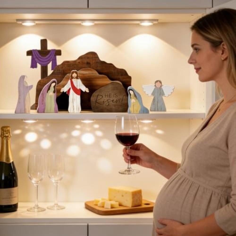 9 ks Ručně vyráběná sada scény prázdného hrobu Realistická křesťanská dekorace Dekorace do kanceláře