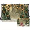 Christmas Tree Snowflake Scene Decoration Background Winter Photography Backdrop Decorations For Photo Studio Photo Booth Christams Party
