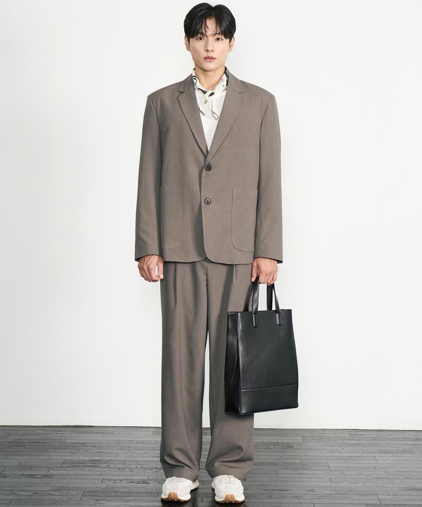 Prairie Two-Button Single Blazer (Brown)