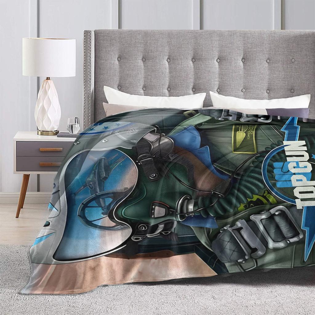 Top Gun Movie Film Iceman Pilot Super Soft Blanket  Airplane Travel Plush Throw Blanket Outdoor Flannel Bedspread Sofa Bed Cover